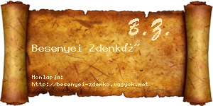 Besenyei Zdenkó névjegykártya